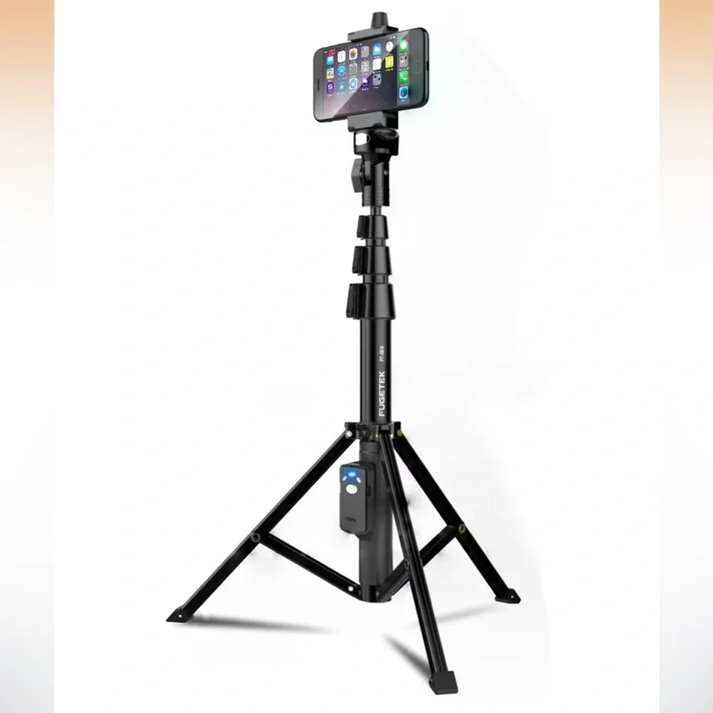 62” professional selfie stick tripod with remote control